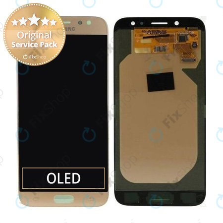 Samsung Galaxy J7 J730F (2017) - LCD Kijelző + Érintőüveg (Gold) - GH97-20736C, GH97-20801C Genuine Service Pack