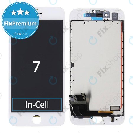 Apple iPhone 7 - LCD Kijelző + Érintőüveg + Keret (White) In-Cell FixPremium