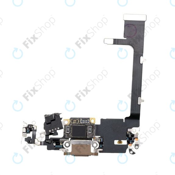 Apple iPhone 11 Pro Max - Töltő Csatlakozó + Flex Kábelek (Gold)