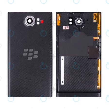 Blackberry Priv - Akkumulátor Fedőlap + Hátlapi Kameralencse Üveg (Black)