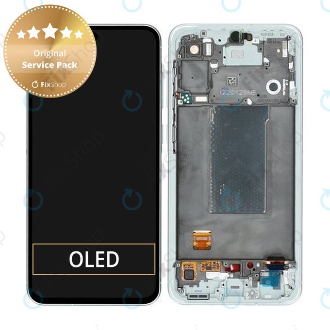Samsung Galaxy A56 A566E - LCD Kijelző + Érintőüveg + Keret (Awesome Lightgray) - GH82-36829B Genuine Service Pack