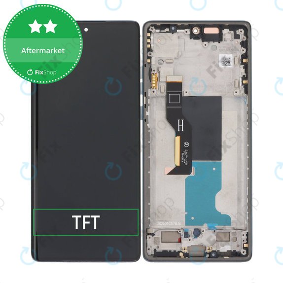 Motorola Edge 50 Fusion - LCD Kijelző + Érintőüveg + Keret (Forest Blue) TFT