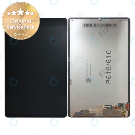 Samsung Galaxy Tab S6 Lite P610, P615 - LCD Kijelző + Érintőüveg (Oxford Gray) - GH82-22896A Genuine Service Pack