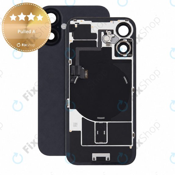 Hátsó ház üveg iPhone 16 készülékhez, Black, Pulled A