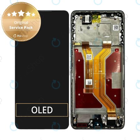 Honor Magic7 Lite - LCD Kijelző + Érintőüveg + Keret (Jade Cyan) - 0235AMMN Genuine Service Pack