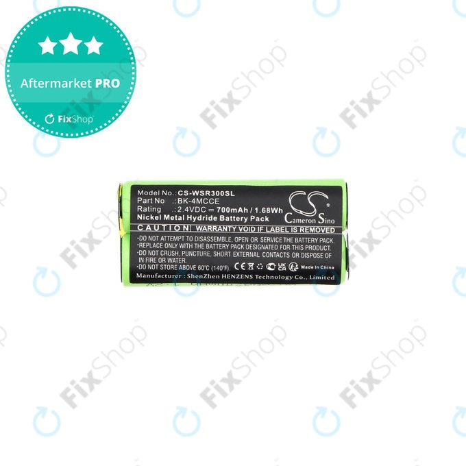 Akkumulátor Waterpik 900 Sonic Toothbrush, Sensonic Plus Sr-3000, 700mAh, Ni-MH, 2.4V, BK-4MCCE, HQ