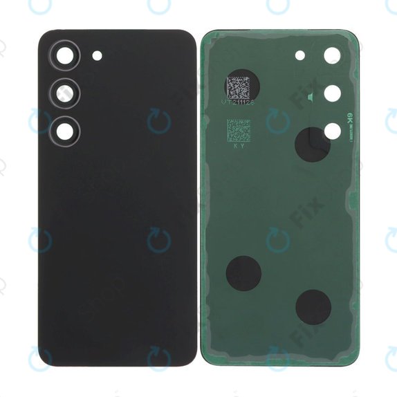 Samsung Galaxy S23 S911B - Akkumulátor Fedőlap Komplett (Phantom Black)