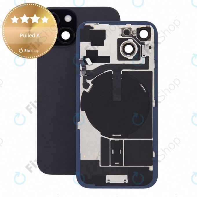 Hátsó ház üveg iPhone 15 készülékhez, Black, Pulled A