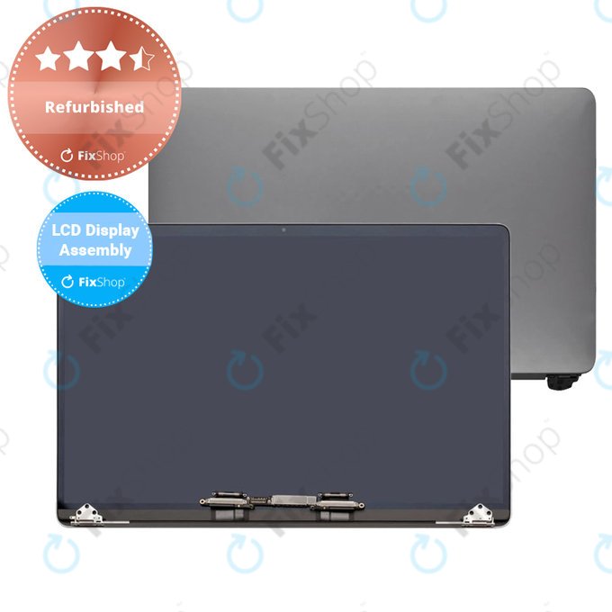 Apple MacBook Pro 16" A2141 (Late 2019 - Mid 2020) - LCD Kijelző + Előlapi Üveg + Fedőlap (Space Gray) Refurbished