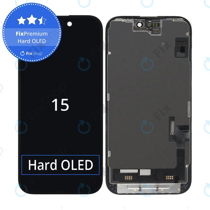 Apple iPhone 15 - LCD Kijelző + Érintőüveg + Keret Hard OLED FixPremium
