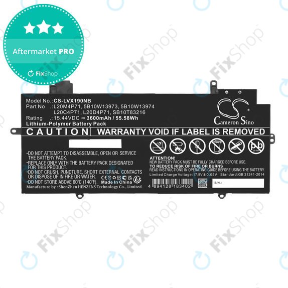 Akkumulátor Lenovo Thinkpad X1 Carbon G9, G10, X1 Yoga Gen 6, 7, 3600mAh, Li-Pol, 15.44V, 5B10W13973, HQ