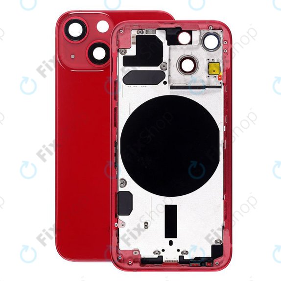Apple iPhone 13 Mini - Hátsó Ház (Red)