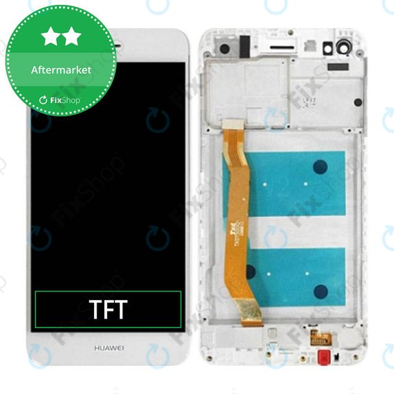 Huawei P9 lite mini, Y6 Pro (2017) - LCD Kijelző + Érintőüveg + Keret (White) TFT