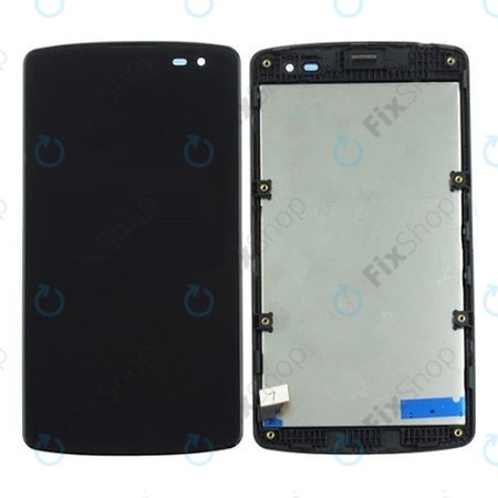 LG F60 D390N - LCD Kijelző + Érintőüveg + Keret (Black) TFT