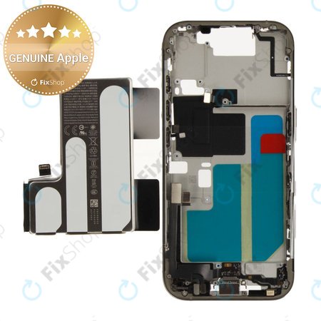 Középső keret akkumulátorral | iPhone 16 Pro | Natural Titanium | ZD076-00692 | Genuine Apple