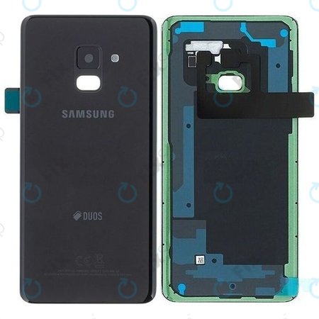 Samsung Galaxy A8 A530F (2018) - Akkumulátor Fedőlap (Black) - GH82-15557A Genuine Service Pack