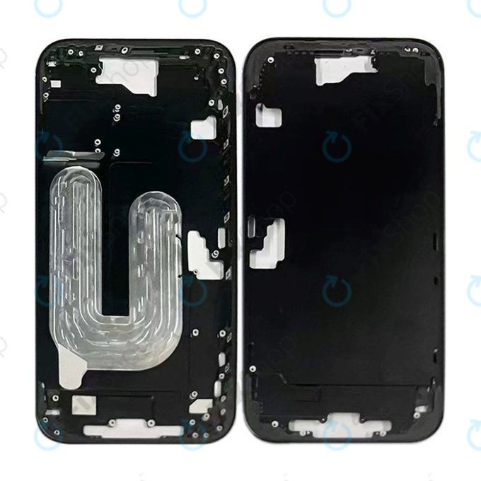 Apple iPhone 16 - Középső keret + Bekapcsoló + hangerő gomb (Black)