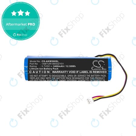 Akkumulátor Akai 5000 Solo, Ewi 5000, 3400mAh, Li-Ion, 3.7V, 1ABTUR18650ZY01, HQ