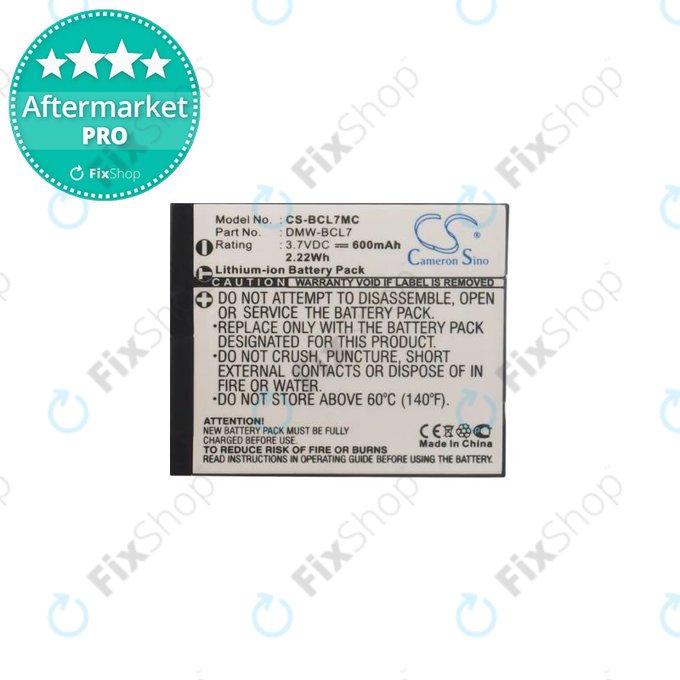 Panasonic Lumix DMC-F5, FH10, FS50, SZ3, SZ9, XS1 - Akkumulátor DMW-BCL7 Li-Ion 600mAh HQ