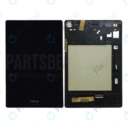 Asus ZenPad S 8.0 Z580CA - LDC Kijelző + Érintőüveg + Keret (Fekete) - 90NP01M1-R20020