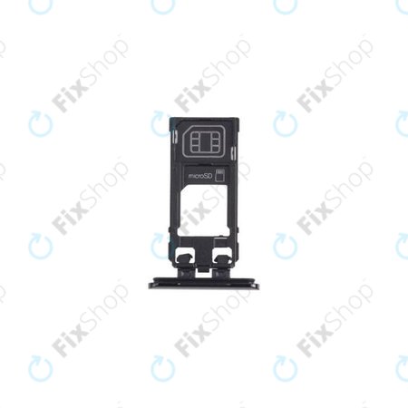 Sony Xperia 1 - SIM + SD Adapter (Black) - 1319-0237 Genuine Service Pack