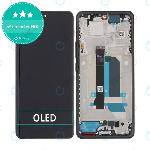 Xiaomi Redmi Note 14 Pro+ 5G 24094RAD4G - LCD Kijelző + Érintőüveg + Keret (Midnight Black) OLED