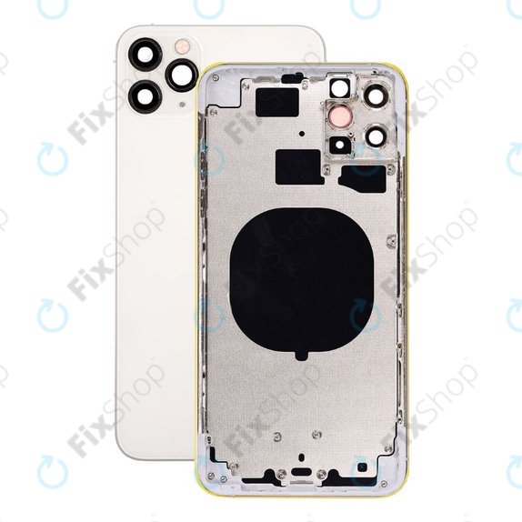 Apple iPhone 11 Pro Max - Hátsó Ház (Silver)