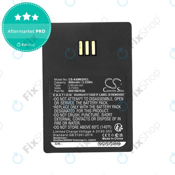 Akkumulátor Siemens Openstage WL3, Ascom, Aastra, Innovaphone, 900mAh, Li-Ion, 3.7V, 660190/R2B, HQ