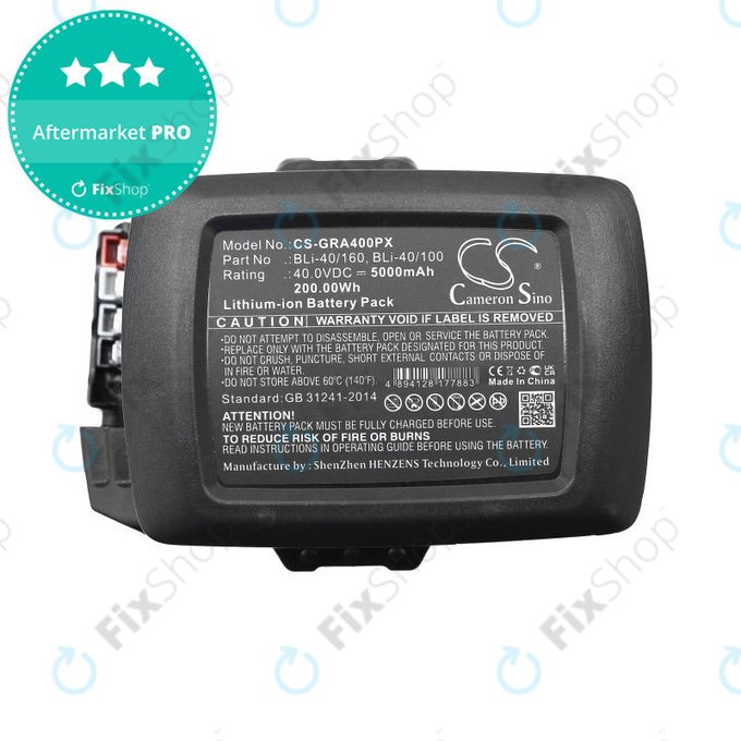 Akkumulátor Gardena Powercut Li40/30, Powermax Li-40/41, 5000mAh, Li-Ion, 40V, BLi-40/160, BLi-40/100, HQ