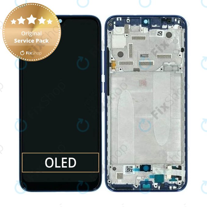 Xiaomi Mi A3 - LCD Kijelző + Érintőüveg + Keret (Not just Blue) - 5610100380B6 Genuine Service Pack