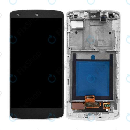LG Nexus 5 D821 - LCD Kijelző + Érintőüveg + Keret (Fehér)