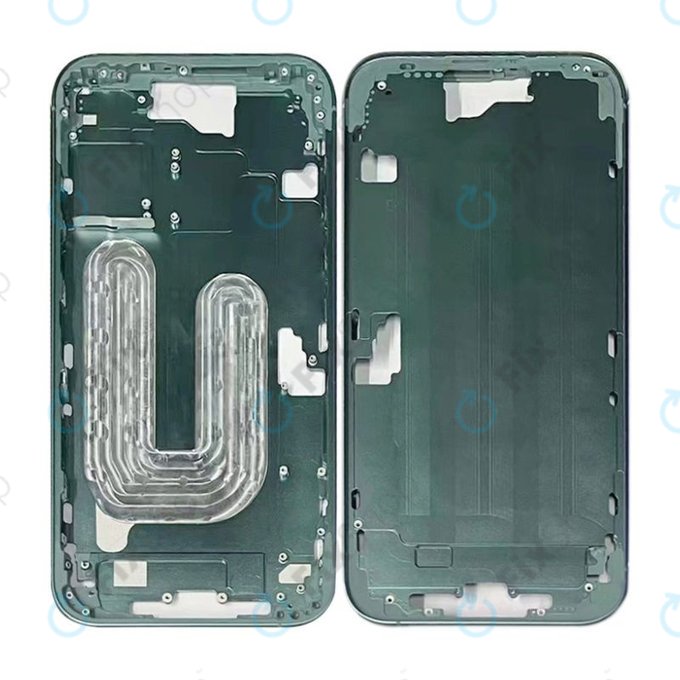 Apple iPhone 16 - Középső keret + Bekapcsoló + hangerő gomb (Teal)