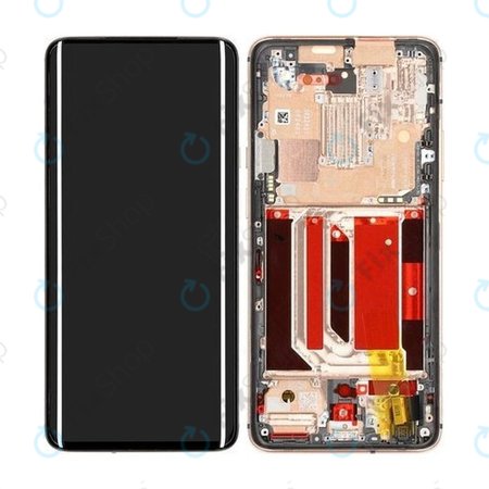 OnePlus 7 Pro - LCD Kijelző + Érintőüveg + Keret (Almond) - 2011100058
