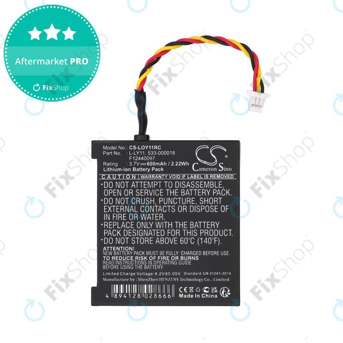 Akkumulátor Logitech G930, 600mAh, Li-Ion, 3.7V, L-LY11, HQ