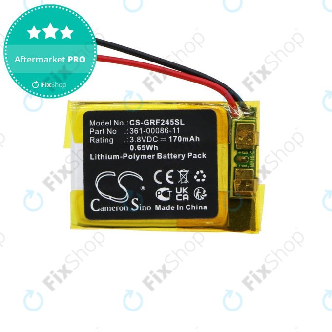 Akkumulátor Garmin Forerunner 245, Forerunner 245 Music, 170mAh, Li-Pol, 3.8V, 361-00086-11, HQ