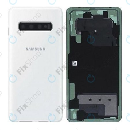 Samsung Galaxy S10 Plus G975F - Akkumulátor Fedőlap (Ceramic White) - GH82-18867B Genuine Service Pack