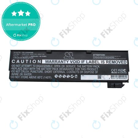 Akkumulátor Lenovo ThinkPad X240, X250, X260, S440, T440, T550, T560, 4400mAh, Li-Ion, 11.1V, 45N1132, HQ