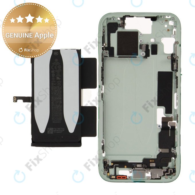 Középső keret akkumulátorral | iPhone 15 | Green | ZD076-00673 | Genuine Apple