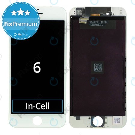 Apple iPhone 6 - LCD Kijelző + Érintőüveg + Keret (White) In-Cell FixPremium