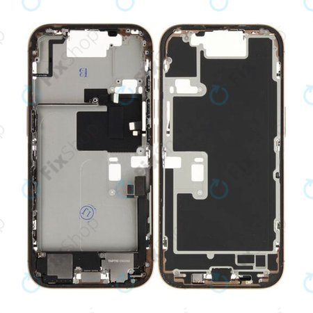 Apple iPhone 16 Pro - Középső keret + Bekapcsoló + hangerő gomb (Desert Titanium)