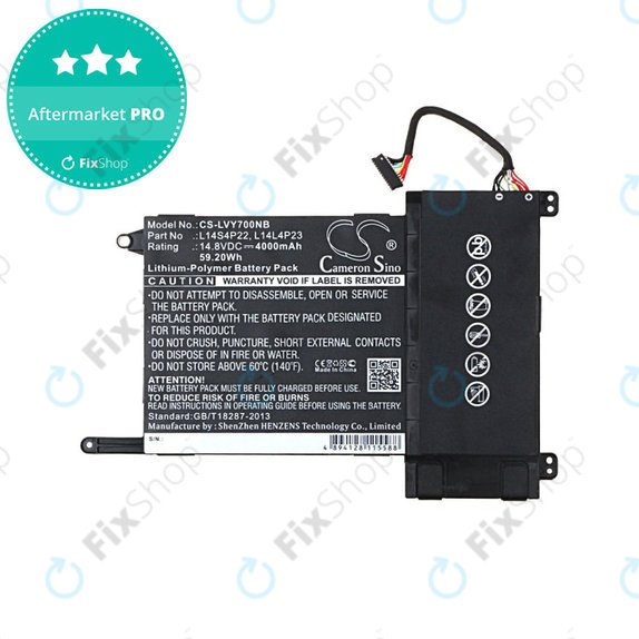 Akkumulátor Lenovo Eraser Y700, IdeaPad Y700, 4000mAh, Li-Pol, 14.8V, L14S4P22, HQ