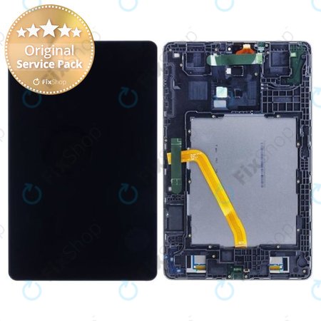 Samsung Galaxy Tab A 10.5 T590, T595 - LCD Kijelző + Érintőüveg + Keret (Black) - GH97-22197A Genuine Service Pack