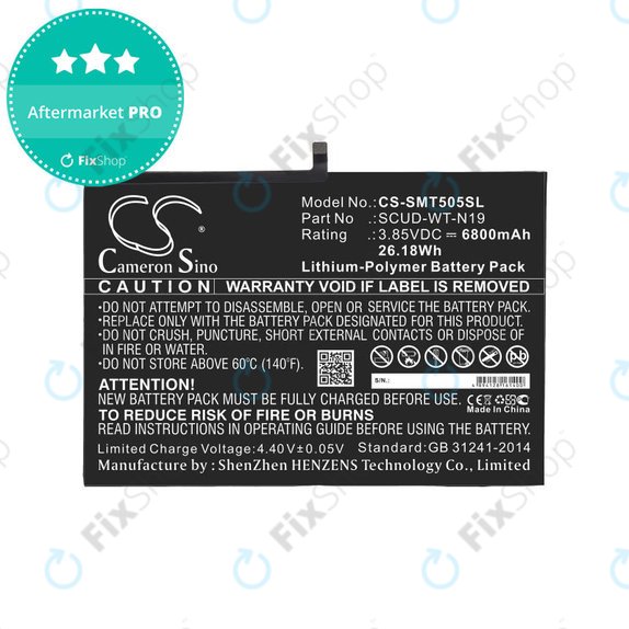 Akkumulátor Samsung Galaxy Tab A7, 6800mAh, Li-Pol, 3.85V, SCUD-WT-N19, HQ