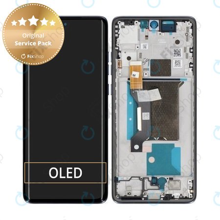 Motorola Edge 60 Fusion - LCD Kijelző + Érintőüveg + Keret (Slipstream) - 5D68C29878 Genuine Service Pack