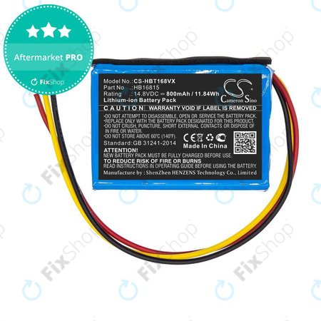 Akkumulátor Hobot 168, 188, 198, 268, 288, 298, 368, 388, 800mAh, Li-Ion, 14.8V, HB16815, HQ