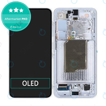Samsung Galaxy S25 - LCD Kijelző + Érintőüveg + Keret (Icyblue) OLED