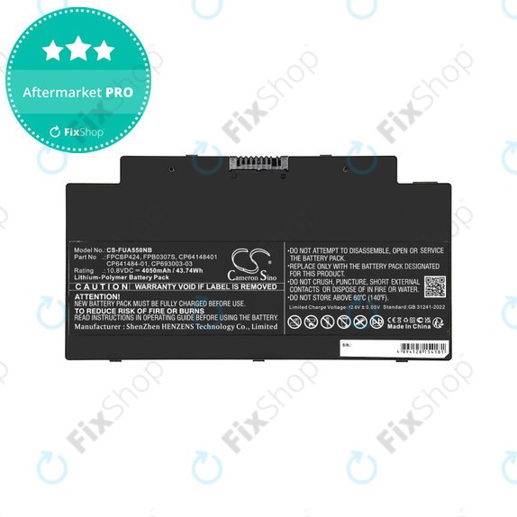 Akkumulátor Fujitsu Lifebook AH77, A556, A3510, U536, 4050mAh, Li-Pol, 10.8V, CP641484-01, HQ