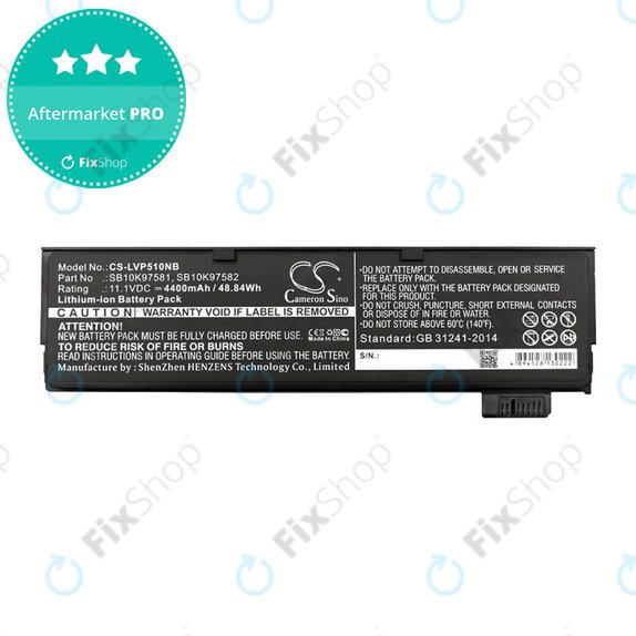Akkumulátor Lenovo ThinkPad P51, T470, T570, 4400mAh, Li-Ion, 11.1V, SB10K97581, HQ