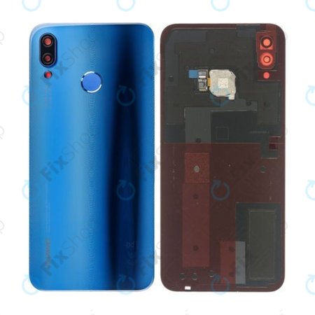 Huawei P20 Lite - Akkumulátor fedőlap + Ujjlenyomat-olvasó (Klein Blue) - 02351VTV, 02351VNU Genuine Service Pack