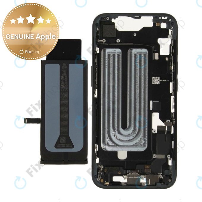 Középső keret akkumulátorral | iPhone 16e | Black | ZD076-00697 | Genuine Apple